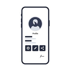 Smartphone showing user profile interface with settings