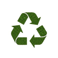 Obraz premium Green Recycle Symbol - Eco-Friendly Sustainability and Environmental Conservation.