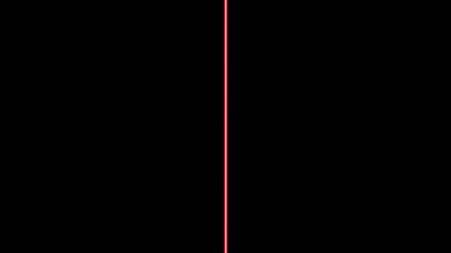 Black background animation with red diagonal line creating directional movement