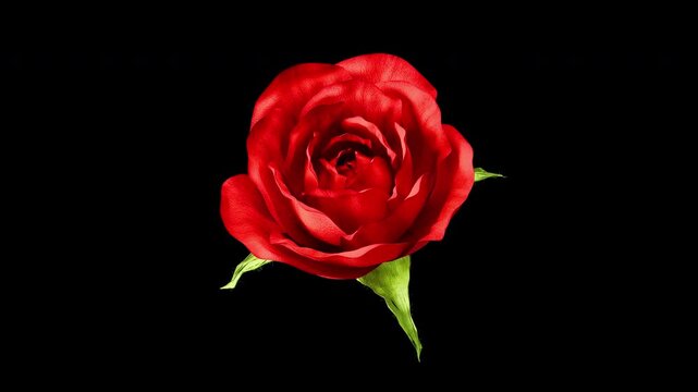 Animated Blooming Roses Bundle - 4 Colors (Red, Pink, Yellow, White) - Transparent Background-Easy to Scale and Rotate