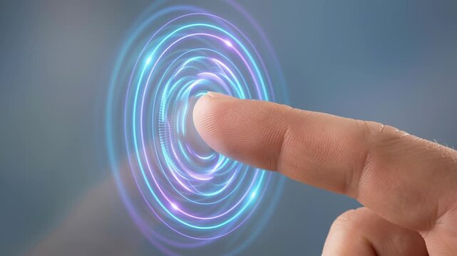 AI bubble market speculation financial charts risk economic crisis technology innovation digital interface futuristic touch screen concept interaction glowing bubble effect finger tip showing