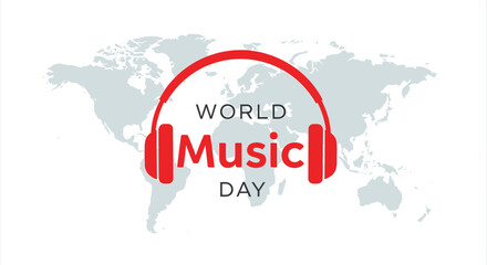 Naklejka premium World Music Day icon vector