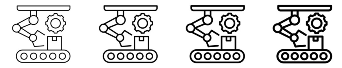 Process Automation  Icon Set Different Style Collection
