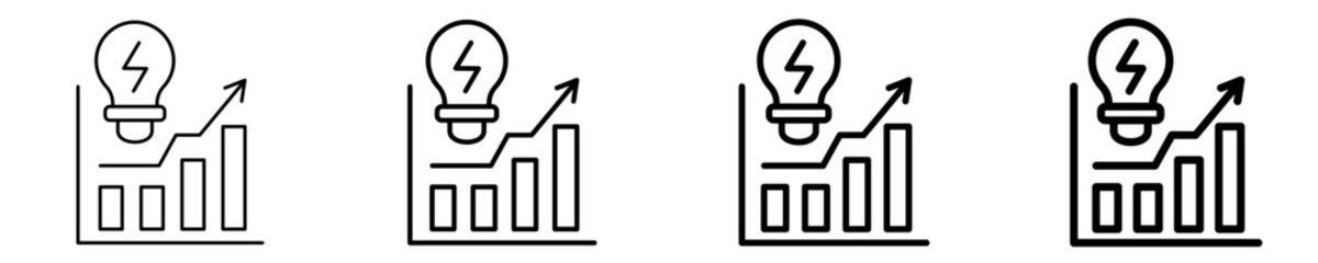 Energy Consumption  Icon Set Different Style Collection