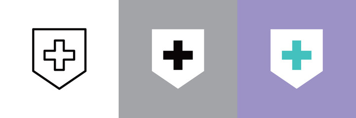 Obraz premium 病院の医療アイコン