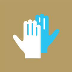 ビニール手袋アイコン © WAWAWA