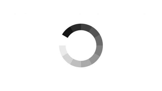 Loading Circle Processing Loop Animation blak On Isolated white Background