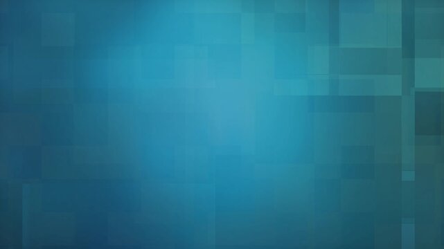 Blue turquoise abstract squares loopable overlapping background animation, digital glitch backdrop, corporate modern technology style