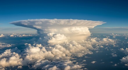 Fototapeta premium Celestial Anvil: Golden Hour Cumulonimbus