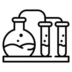 Chemical Experiment Line Icon
