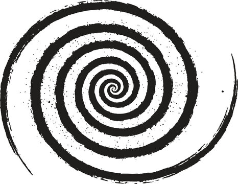 Cicular brush stroke vector illustration