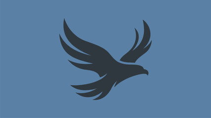 Obraz premium Business Logo - Eagle Silhouette for Corporate Identity and Branding