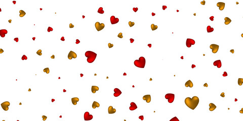 confetti background with gold glitter. valentines day. vector frame. hand drawn texture. love theme for party invite, retail offer and ad. wedding and bridal template with heart confetti..eps.10.