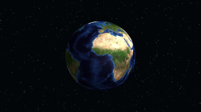 Earth Zoom Animation Focusing on El Minya Egypt with Population Data