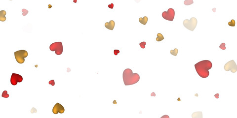 confetti background with gold glitter. valentines day. vector frame. hand drawn texture. love theme for party invite, retail offer and ad. wedding and bridal template with heart confetti..eps.10.