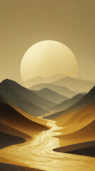 sunset in the mountains