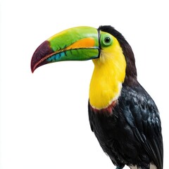 Fototapeta premium Colorful toucan with vibrant beak and feathers.