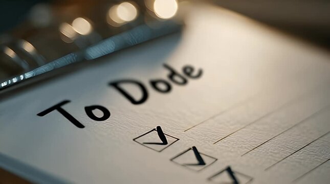 Hand Writing on To Do List with Pen.