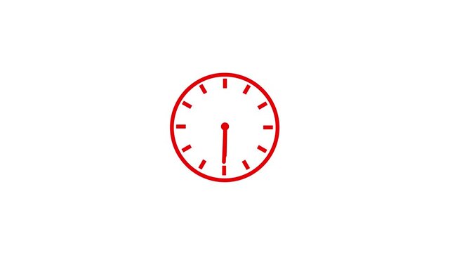 Minimalist clock icon indicating time on white background