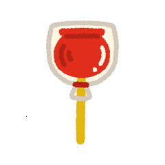 りんご飴 イラスト 夏祭り 屋台 縁日 手描き シンプル