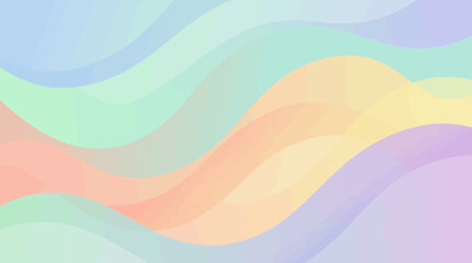 Fototapeta premium Vibrant wavy lines in pastel colors create dynamic modern design