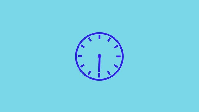 Minimalist clock icon indicating time on white background