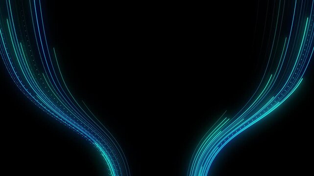 Futuristic blue light streak abstract High speed lines trail effect glowing digital fiber internet data hi tech concept with alpha
