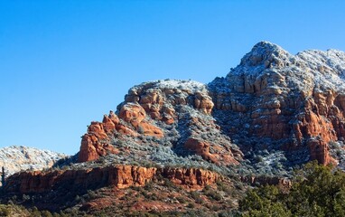 Naklejka premium Winter in the Red Rocks of Sedona, Arizona.