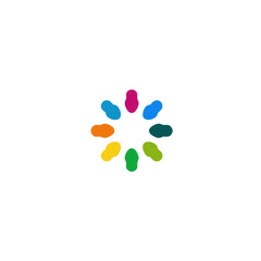 Fototapeta premium colorful paw prints
