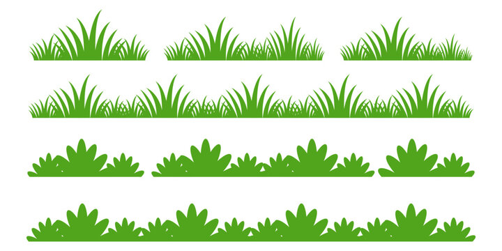 green grass illustration, sustainable grass nature, grass design in flat style