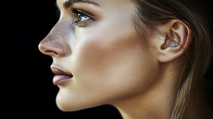 Beauty portraits of female in ultra-realistic commercial photo style.