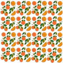seamless pattern with oranges