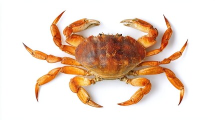 Delicious, fresh crab on a white background.