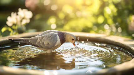 A bird in a natural landscape
