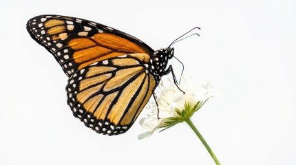 Fototapeta premium Butterfly on white background