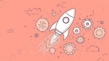 Business and sales-themed background with icons like shopping carts, money, stores, and packages. Ideal for wallpaper, presentations, marketing, and e-commerce designs.