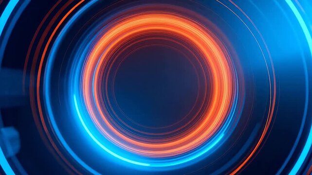Abstract glowing circular light pattern