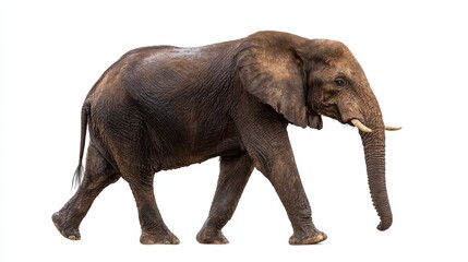 Obraz premium Majestic elephant walking gracefully.