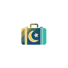 A suitcase with a crescent moon and star on it © Bolo