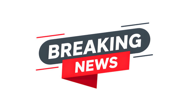 Breaking news alert with modern dynamic text design