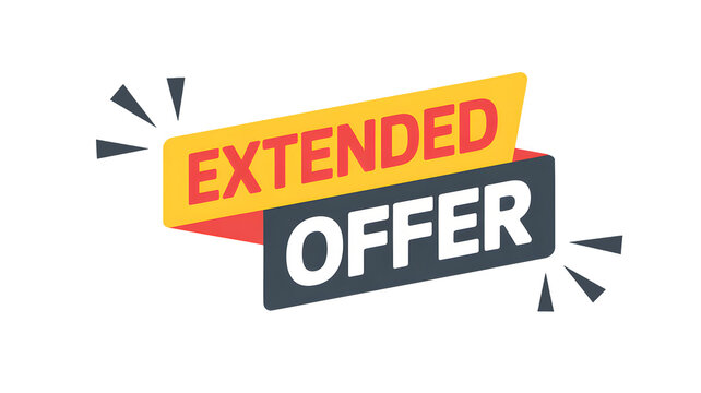 Vibrant extended offer banner with dynamic text for business promotions