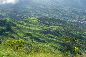 Mountainous landscape with clouds in Colombia