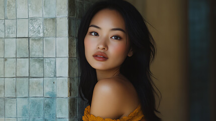 Beauty portraits of female in ultra-realistic commercial photo style.