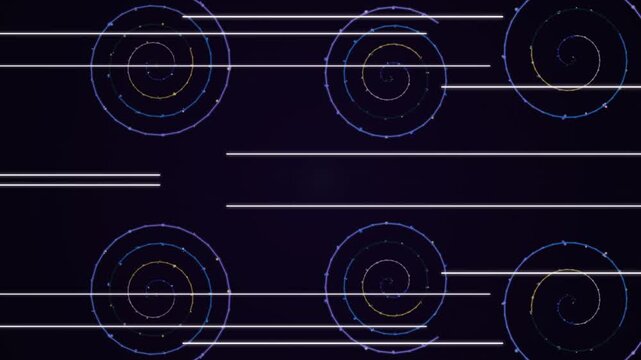 Futuristic Target Icons on Dark Background, Technology Concept, Abstract Illustration