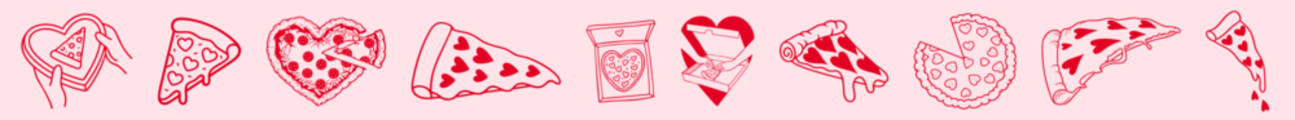 Heart Shaped Pizza Set for Valentine’s Day