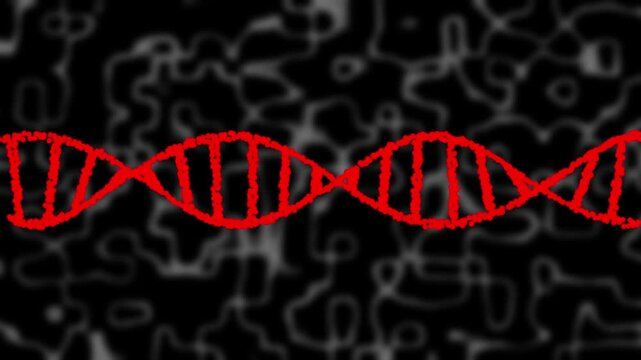 4k,Glowing dna helix genome strand blueprint genetics medical research diagnosis insight nucleotide code futuristic lab