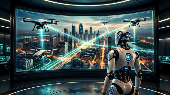 AI Air Traffic Control for Autonomous Drones