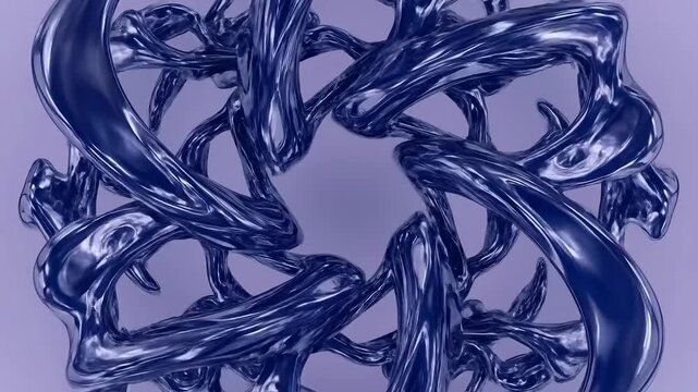 Shiny blue abstract geometric pattern with metallic sheen
