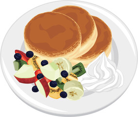 パンケーキ　フルーツ