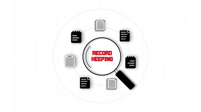 Record keeping for financial auditing and legal compliance videos to demonstrate systematic document archiving and history tracking